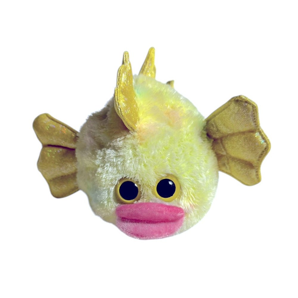 Discontinued Rare Toys R Us Animal Alley Yellow Shimmer Fish Plush Vintage